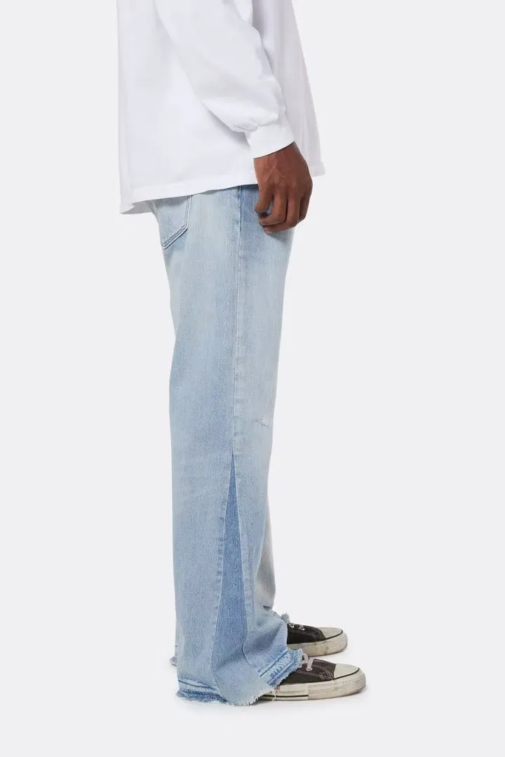 658#Gallery Dept New Mandarin Duck washed blue bootcut jeans blue spliced ​​denim trousers beautiful trendy trousers casual versatile trousers blue S~XL P250